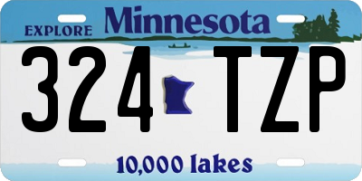 MN license plate 324TZP