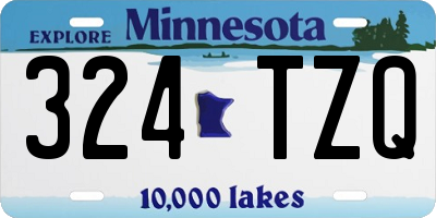 MN license plate 324TZQ