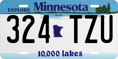 MN license plate 324TZU