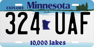MN license plate 324UAF