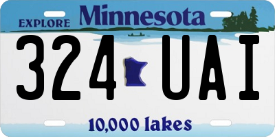 MN license plate 324UAI