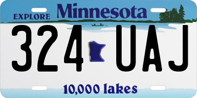 MN license plate 324UAJ
