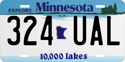 MN license plate 324UAL