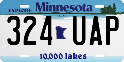 MN license plate 324UAP