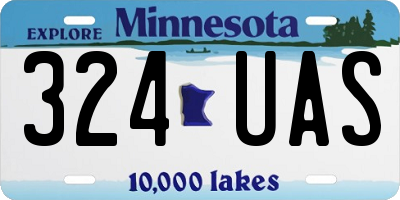 MN license plate 324UAS