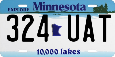 MN license plate 324UAT