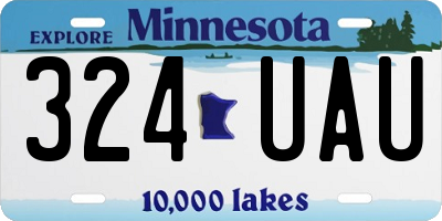 MN license plate 324UAU