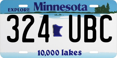 MN license plate 324UBC