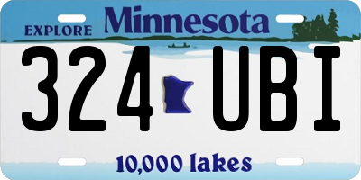 MN license plate 324UBI