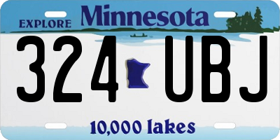 MN license plate 324UBJ