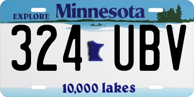 MN license plate 324UBV