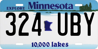 MN license plate 324UBY