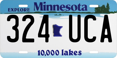 MN license plate 324UCA