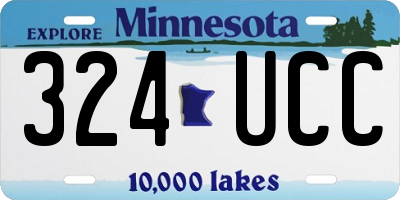 MN license plate 324UCC