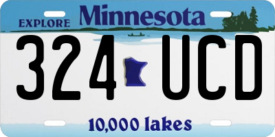 MN license plate 324UCD