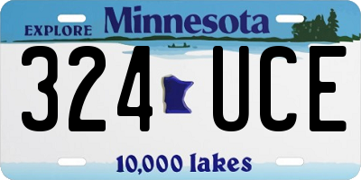 MN license plate 324UCE