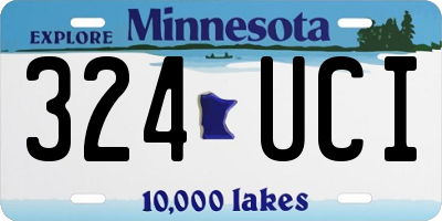 MN license plate 324UCI