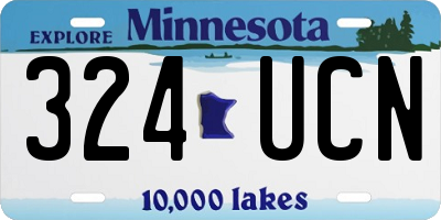 MN license plate 324UCN