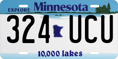 MN license plate 324UCU