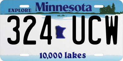 MN license plate 324UCW