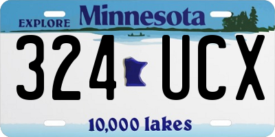 MN license plate 324UCX