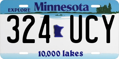 MN license plate 324UCY