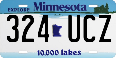 MN license plate 324UCZ