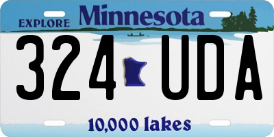 MN license plate 324UDA