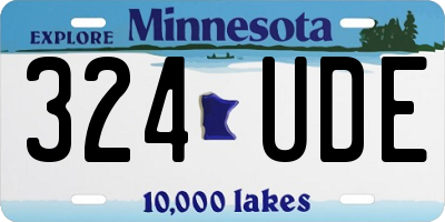 MN license plate 324UDE