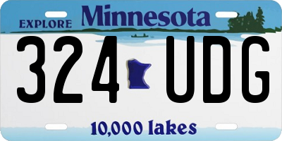 MN license plate 324UDG