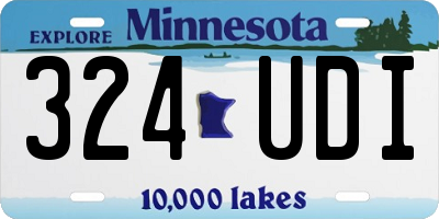 MN license plate 324UDI