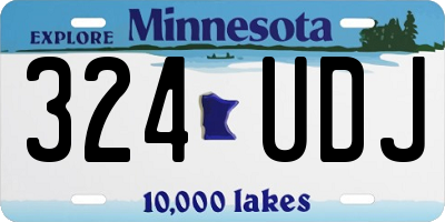MN license plate 324UDJ