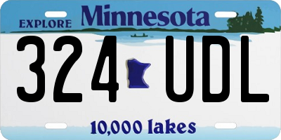 MN license plate 324UDL