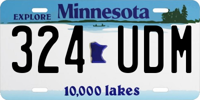 MN license plate 324UDM