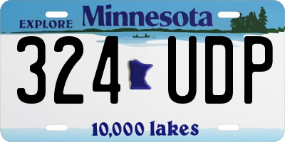 MN license plate 324UDP