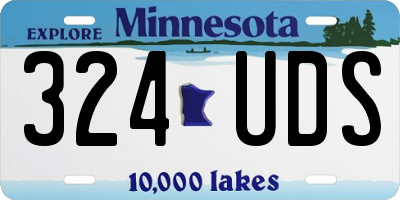 MN license plate 324UDS