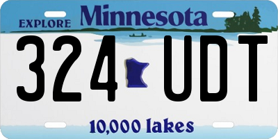 MN license plate 324UDT