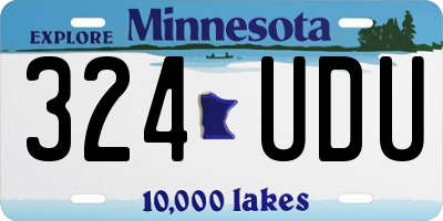 MN license plate 324UDU