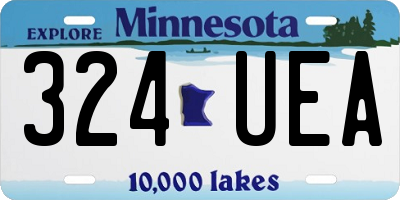MN license plate 324UEA