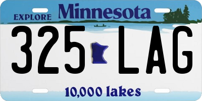 MN license plate 325LAG