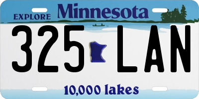 MN license plate 325LAN