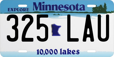 MN license plate 325LAU