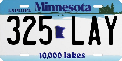 MN license plate 325LAY