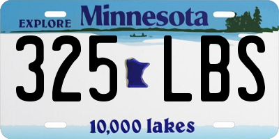 MN license plate 325LBS