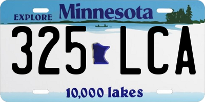 MN license plate 325LCA