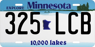 MN license plate 325LCB