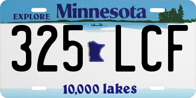 MN license plate 325LCF