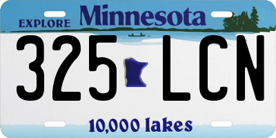 MN license plate 325LCN
