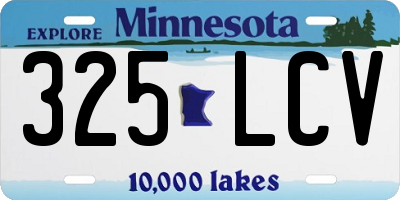 MN license plate 325LCV