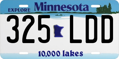 MN license plate 325LDD